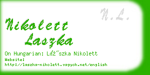 nikolett laszka business card